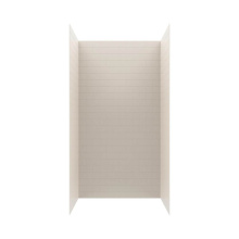 Swan MTMK963450.018 - MTMK96-3450 34 x 50 x 96 Swanstone® Metro Subway Tile Glue up Shower Wall Kit in Bisque