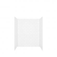 Swan NST6036.900 - Novaline 36 x 60 x 72 Subway Tile Glue up Wall Kit in White