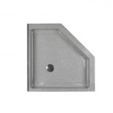Swan SN00036MD.042 - SS-36NEO 36 x 36 Swanstone Corner Shower Base with Center Drain in Gray Granite