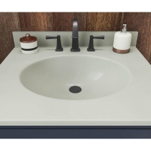 Swan VT02225.141 - VT1B2225 Ellipse 22 x 25 Single Bowl Vanity Top in Mountain Mist