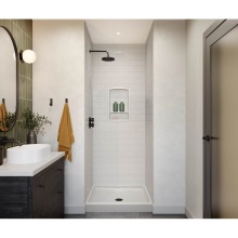 Swan MTMK963636.141 - MTMK96-3636 36 x 36 x 96 Swanstone Metro Subway Tile Glue up Shower Wall Kit in Mountain Mist