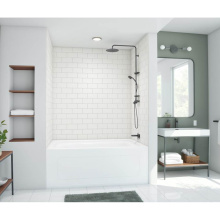 Swan MTMK723662.010 - MTMK72-3662 36 x 62 x 72 Swanstone® Metro Subway Tile Glue up Tub Wall Kit in White