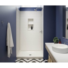 Swan MSMK723650.013 - MSMK72-3650 36 x 50 x 72 Swanstone Modern Subway Tile Glue up Bathtub and Shower Wall Kit in Coast