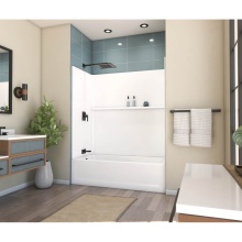 Swan OP6030TSL.010 - OP6030TSL 60 x 30 Optima Alcove Left Hand Drain Five Piece Tub Shower in White