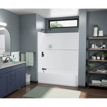 Swan OP6032TSL.010 - OP6032TSL 60 x 32 Optima Alcove Left Hand Drain Five Piece Tub Shower in White