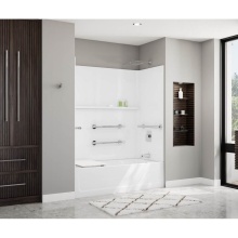 Swan OP6030TSLAF.010 - OP6030TSLAF 60 x 30 Optima Alcove Left Hand Drain Five Piece Fully Configured Tub Shower in White
