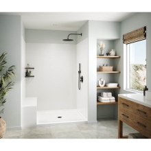 Swan SMMK963262.013 - SMMK96-3262 32 x 62 x 96 Swanstone Smooth Glue up Tub Wall Kit in Coastal Sands