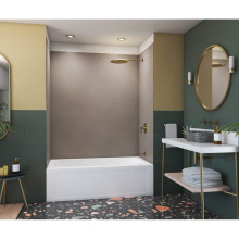 Swan SMMK723250.215 - SMMK72-3250 32 x 50 x 72 Swanstone® Smooth Glue up Bathtub and Shower Wall Kit in Sandstone