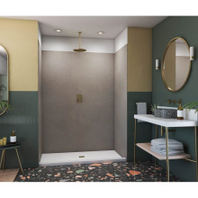Swan SMMK843450.212 - SMMK84-3450 34 x 50 x 84 Swanstone® Smooth Glue up Shower Wall Kit in Clay