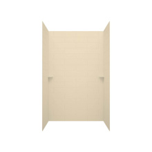 Swan MSMK843662.037 - MSMK84-3662 36 x 62 x 84 Swanstone® Modern Subway Tile Glue up Shower Wall Kit in Bone