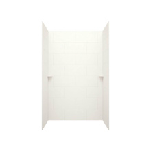 Swan TSMK843062.018 - TSMK84-3062 30 x 62 x 84 Swanstone® Traditional Subway Tile Glue up Shower Wall Kit in Bisque