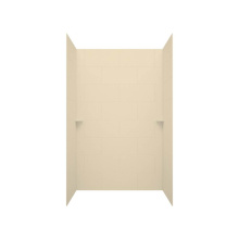 Swan TSMK723062.037 - TSMK72-3062 30 x 62 x 72 Swanstone® Traditional Subway Tile Glue up Tub Wall Kit in Bone