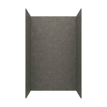 Swan TSMK843450.209 - TSMK84-3450 34 x 50 x 84 Swanstone® Traditional Subway Tile Glue up Shower Wall Kit in Charco