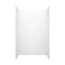 Swan TSMK843650.010 - TSMK84-3650 36 x 50 x 84 Swanstone® Traditional Subway Tile Glue up Shower Wall Kit in White