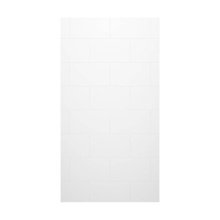 Swan TSMK9642.010 - TSMK-9642-1 42 x 96 Swanstone® Traditional Subway Tile Glue up Bathtub and Shower Single Wall