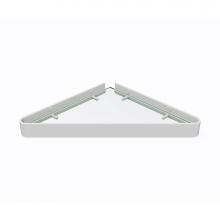 Swan CNRSHELF.001 - White Metal and Glass Corner Shelf