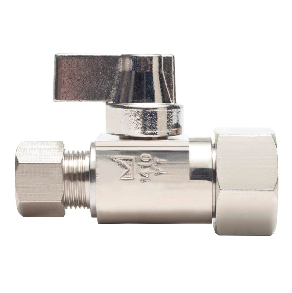 1/2 Fip x 3/8 Compression Nl 1/4-turn Straight Stop