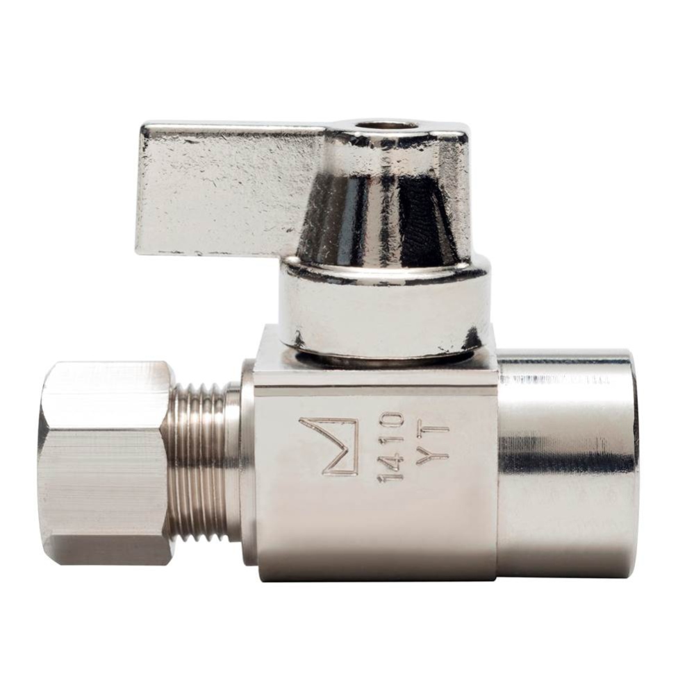 1/2 Sweat x 3/8 Compression Nl 1/4-turn Straight Stop