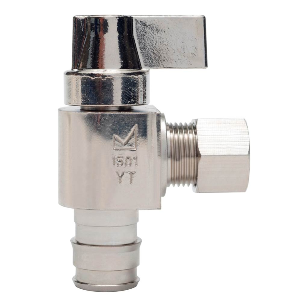 1/2 Pex F1960 x 3/8 Compression Nl 1/4-turn Angle Stop