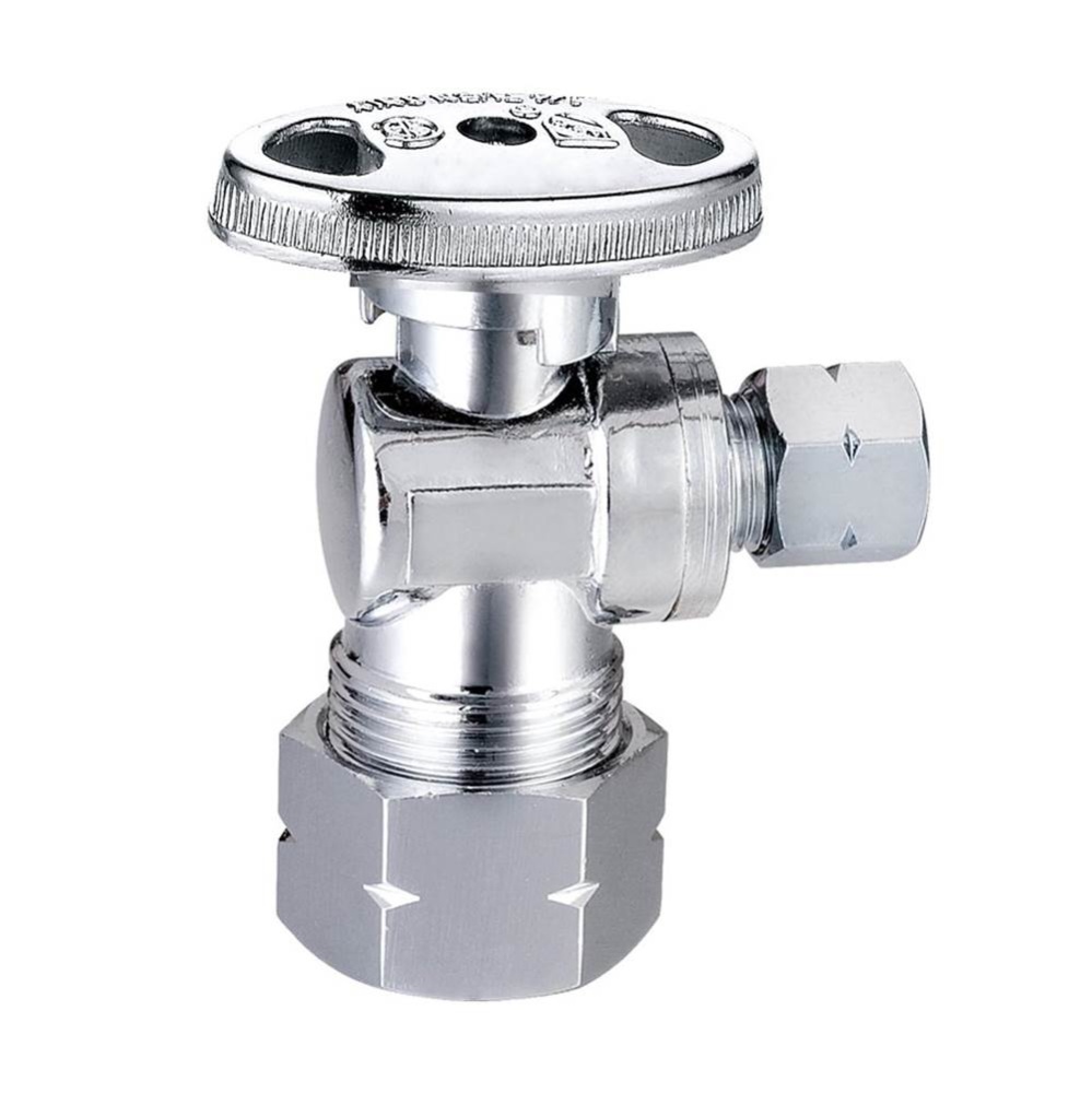 0147124 - Ang Stop 5/8od x 1/4od Comp 1/4-turn Chrome 1/bx