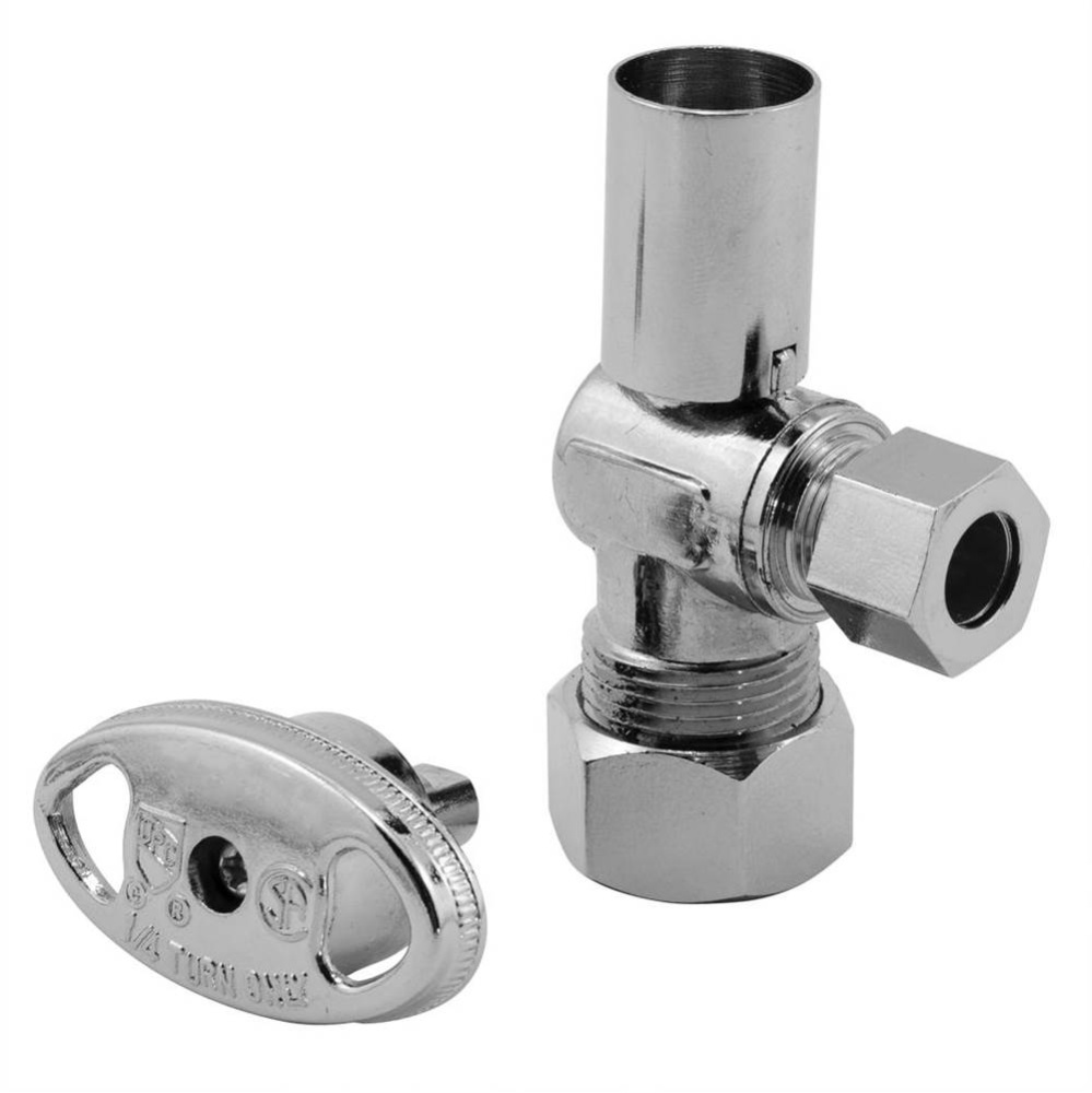 Ang Stop 5/8od x 3/8od Comp Loose Handle 1/4-turn Chrm 1/bx