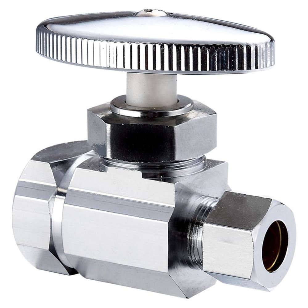 0147025 - Str Stop 1/2fip x 3/8od Comp Multi-turn Chrome 1/bx