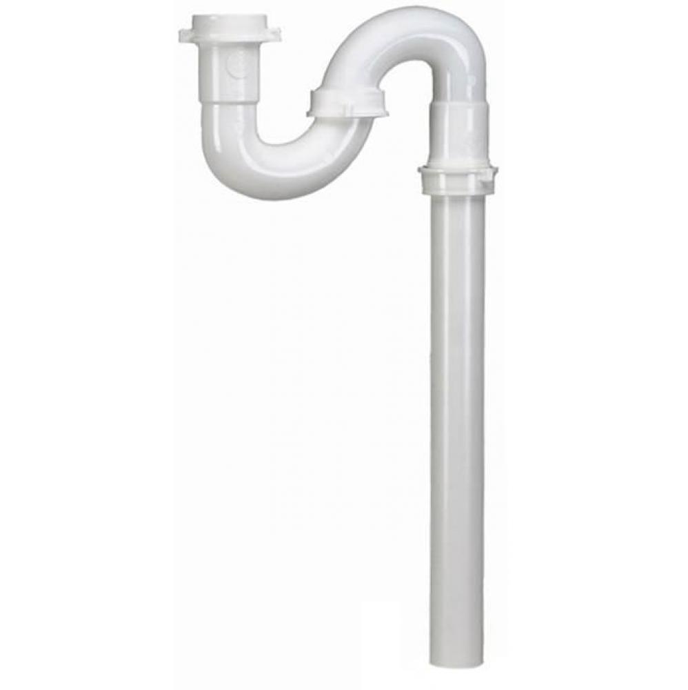 S-trap White 1-1/4 L/adapter 1/bg