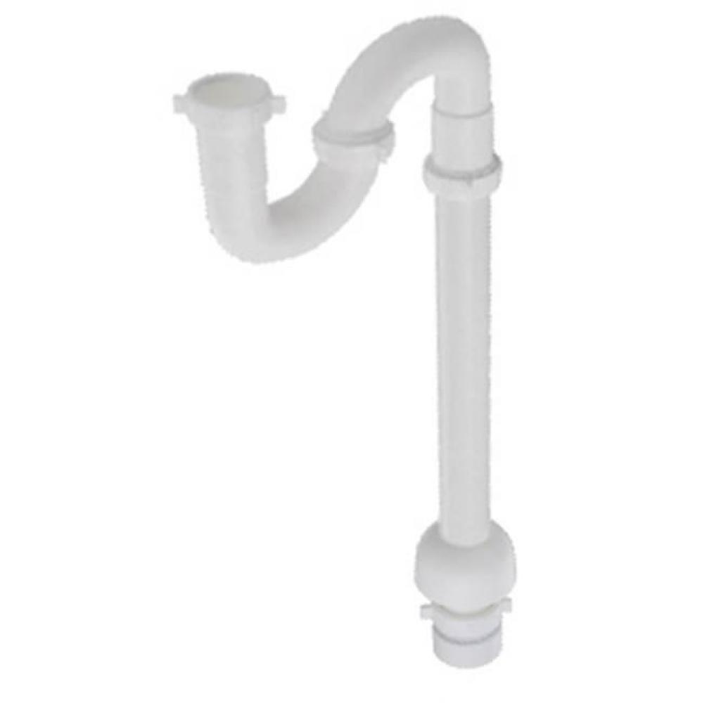 S-TRAP WHITE 1-1/2 W/PVC TRAP ADAPTER & DEEP ESCUT 1/BG