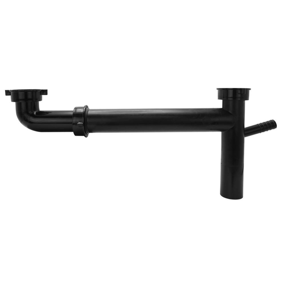 End Outlet Telescopng Blk Direct Connect 1-1/2x16 W/ 1/2 Dw Brnch 1/bg