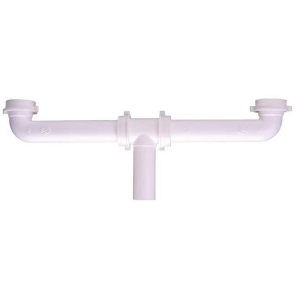 Center Outlet White Slip Joint 1-1/2 x 16 1/bg