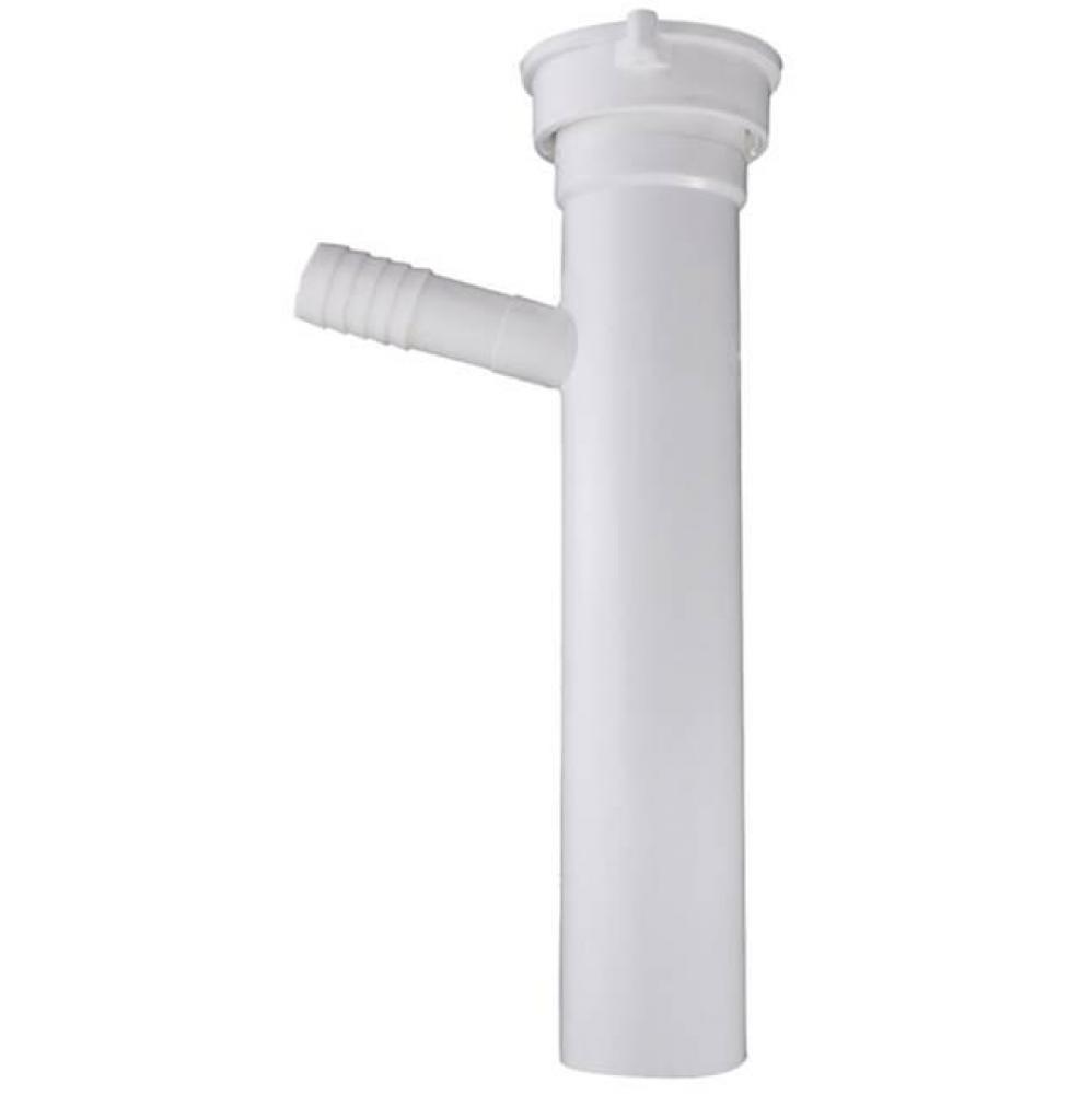 Dishwasher Tailpiece White Direct Connect 1-1/2 X 8 W/ 1/2 Dwbr 1/Bg