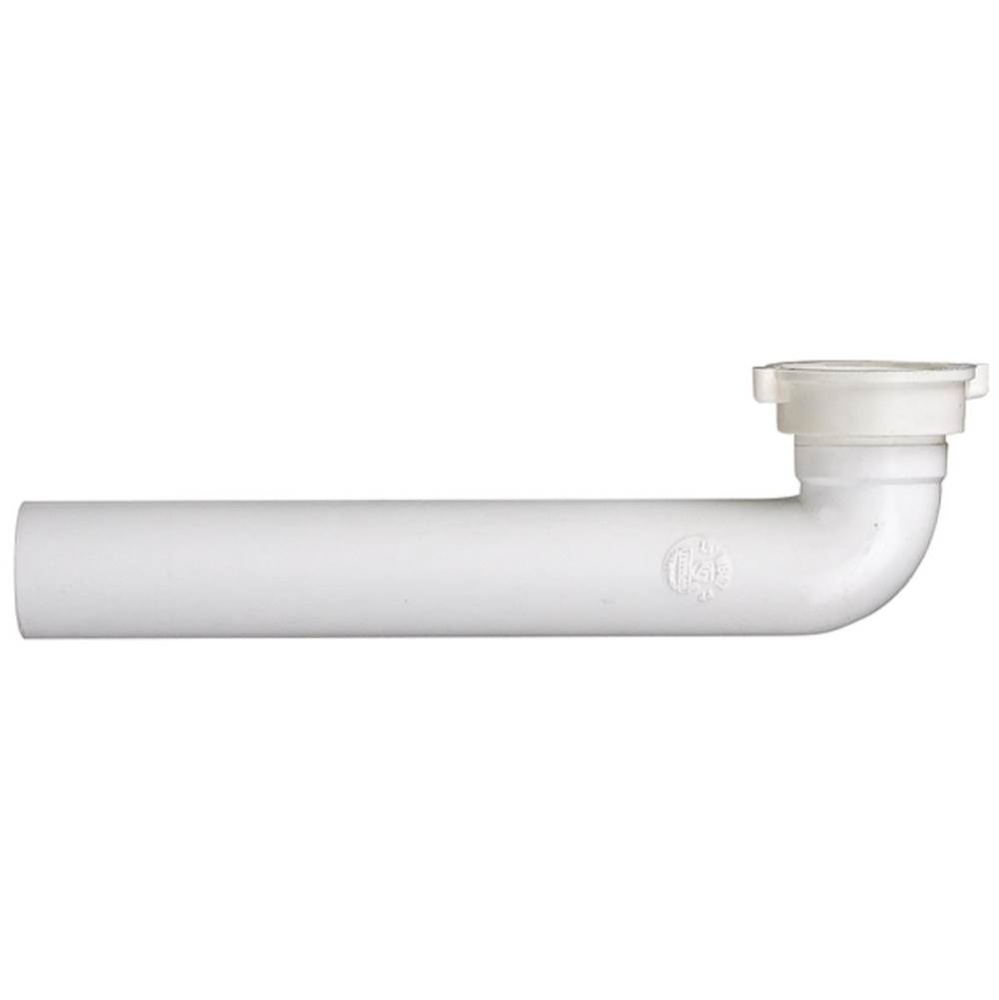 Waste Arm White Direct Connect 1-1/2 x 7 1/bg
