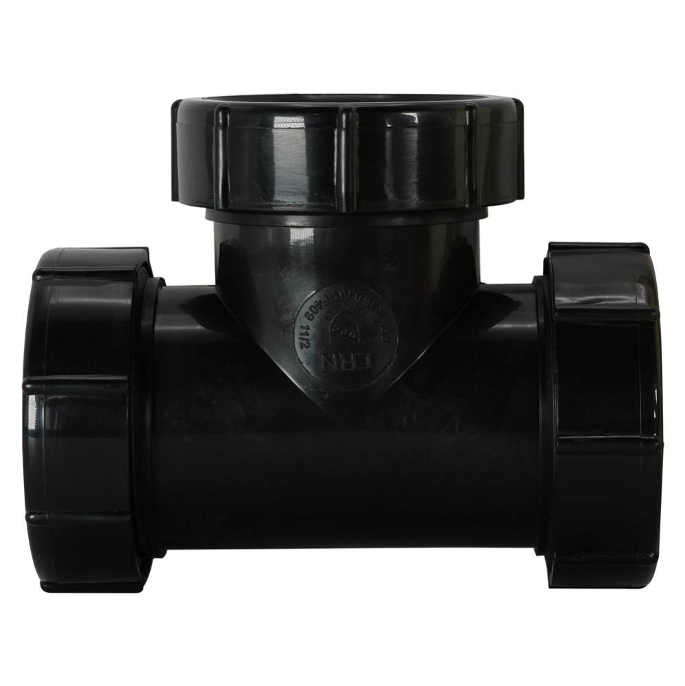 Tee 3-way Black Slip Joint 1-1/2 1/bg