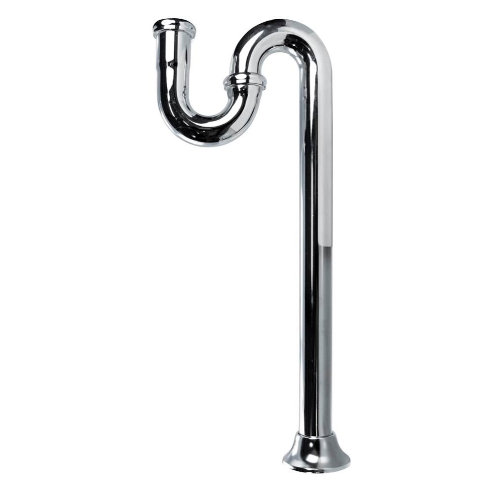 S-trap 1-1/4 W/ Brass Nuts & Bell Escut Chrome 17ga 1/bx