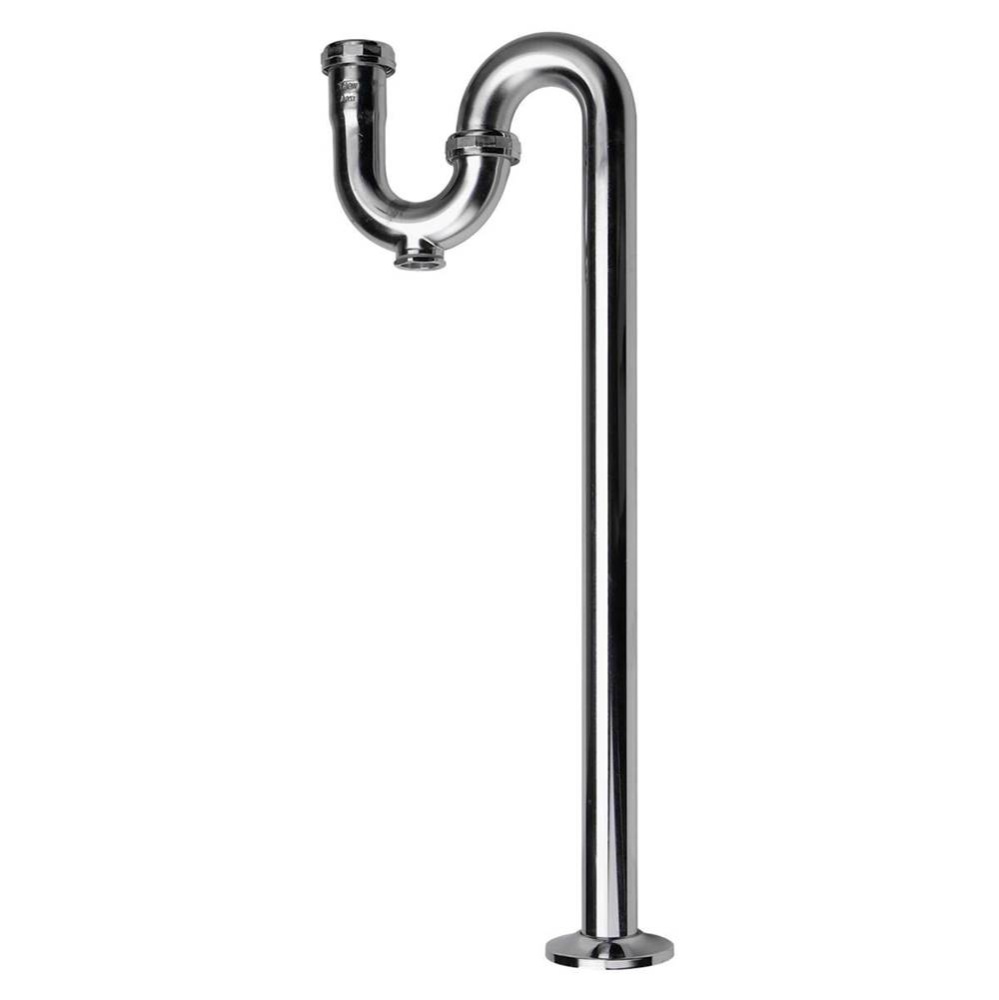 S-strap 1 1/2 W/cleanout Chrome 17ga 1/bx