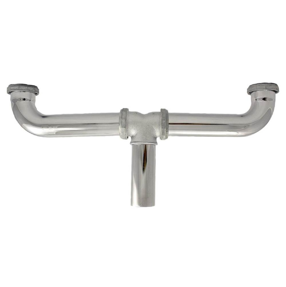 Center Outlet Slip Joint W/brass Nuts 1-1/2 x 16 Chrome 17ga 1/bx