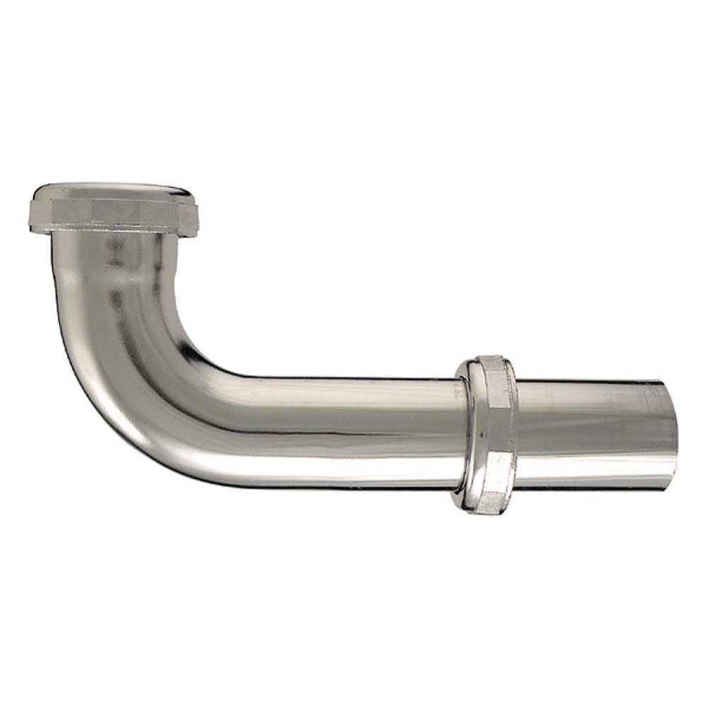 90 Elbow Sj x Plain End 1-1/4 x 8 Chrome 22ga 1/bg
