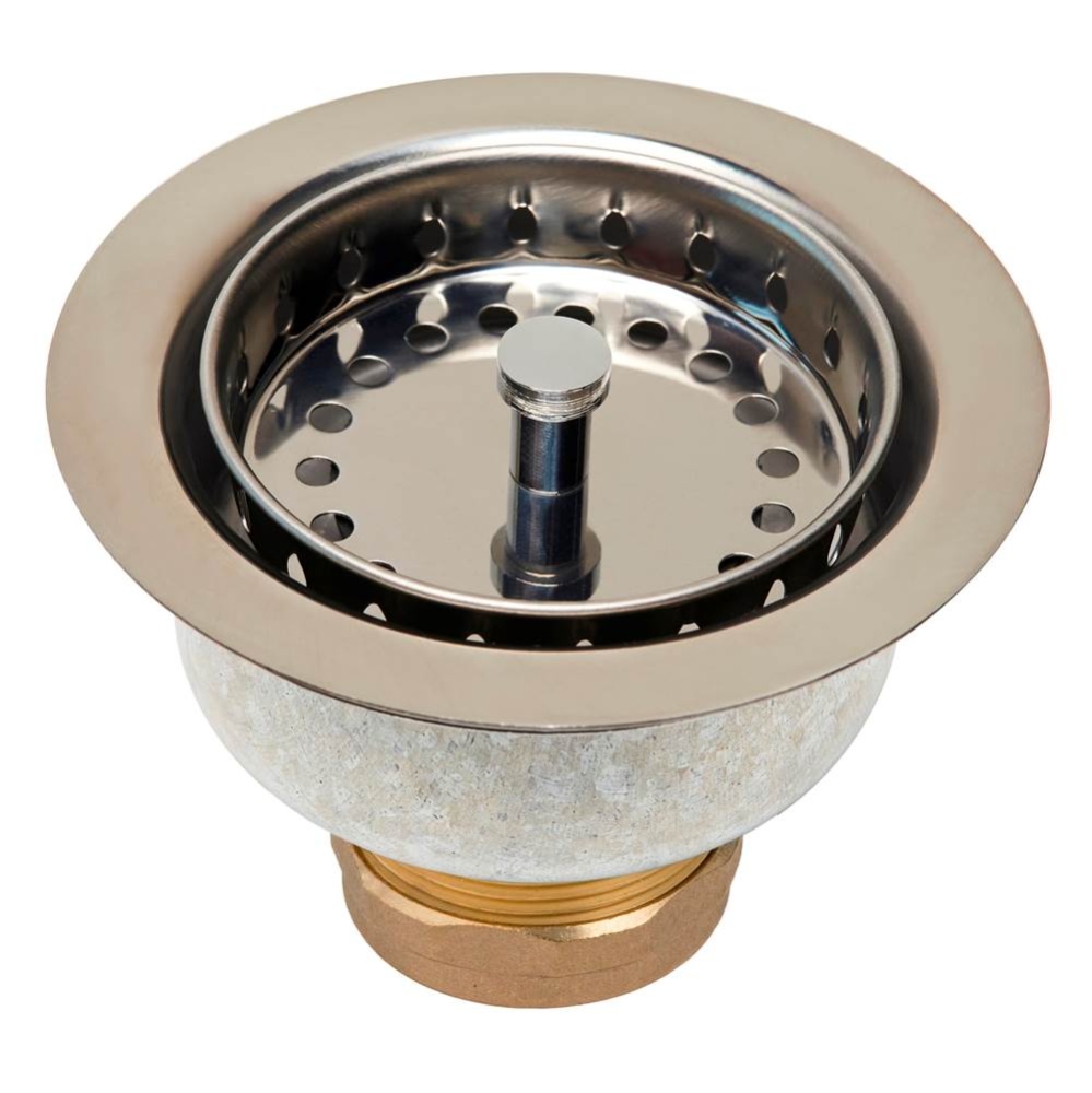 Ball-lok Cup Style Sink Strainer Chrome W/ Brass Nuts 1/bx