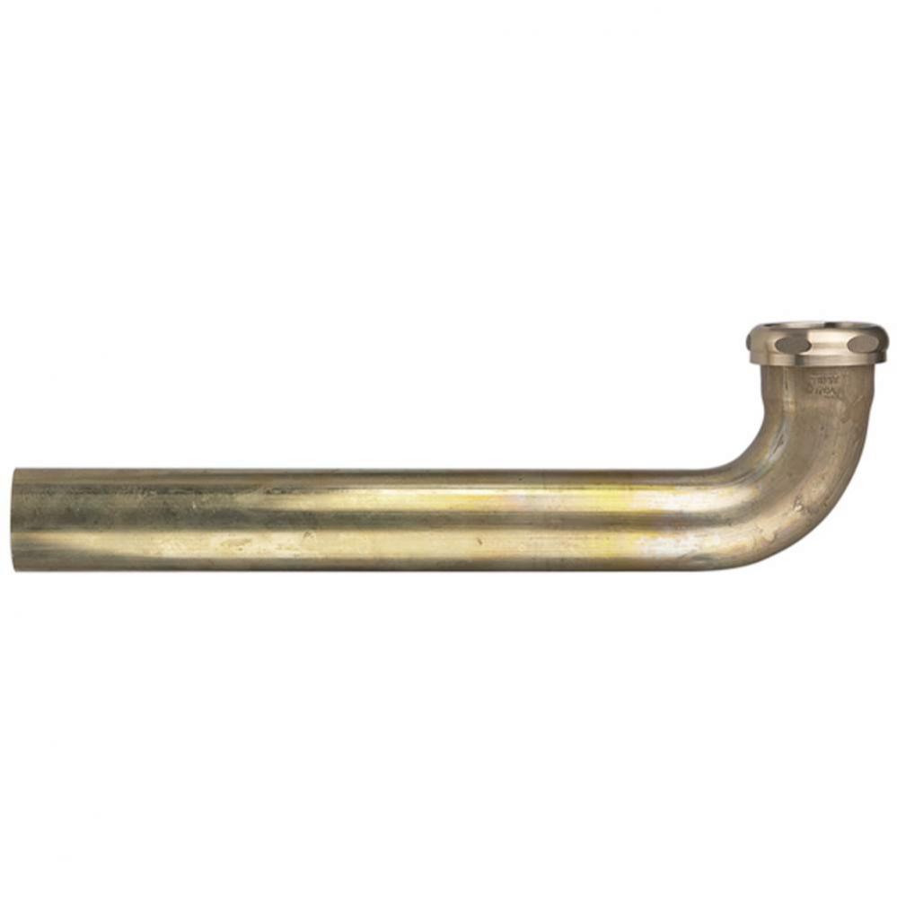 Waste Arm Slip Joint 1-1/2 X 12 W/ Brass Nuts Rough Br 17Ga