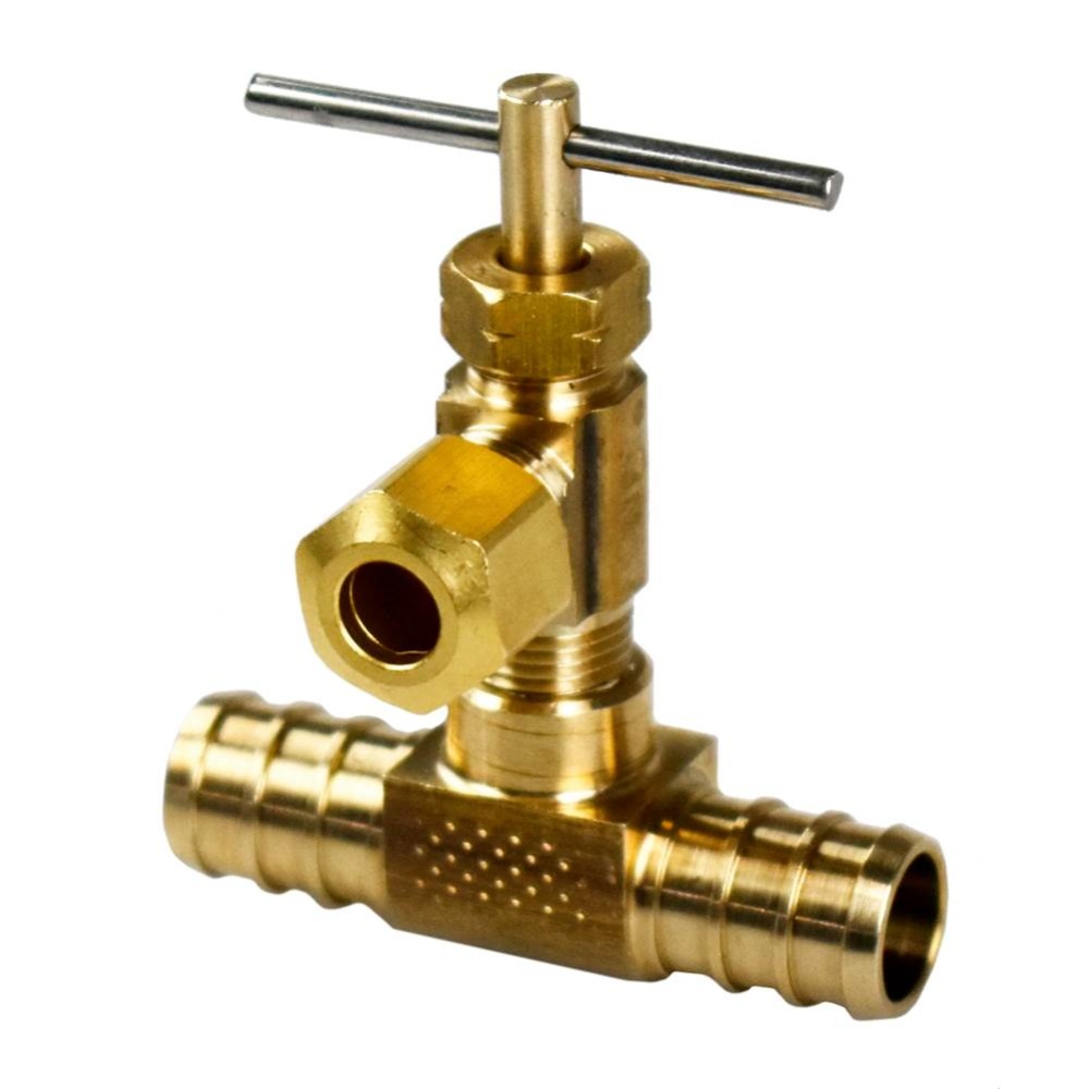 Valve Icemaker Tee 1/2 Pex x 1/4 Od Comp No Lead