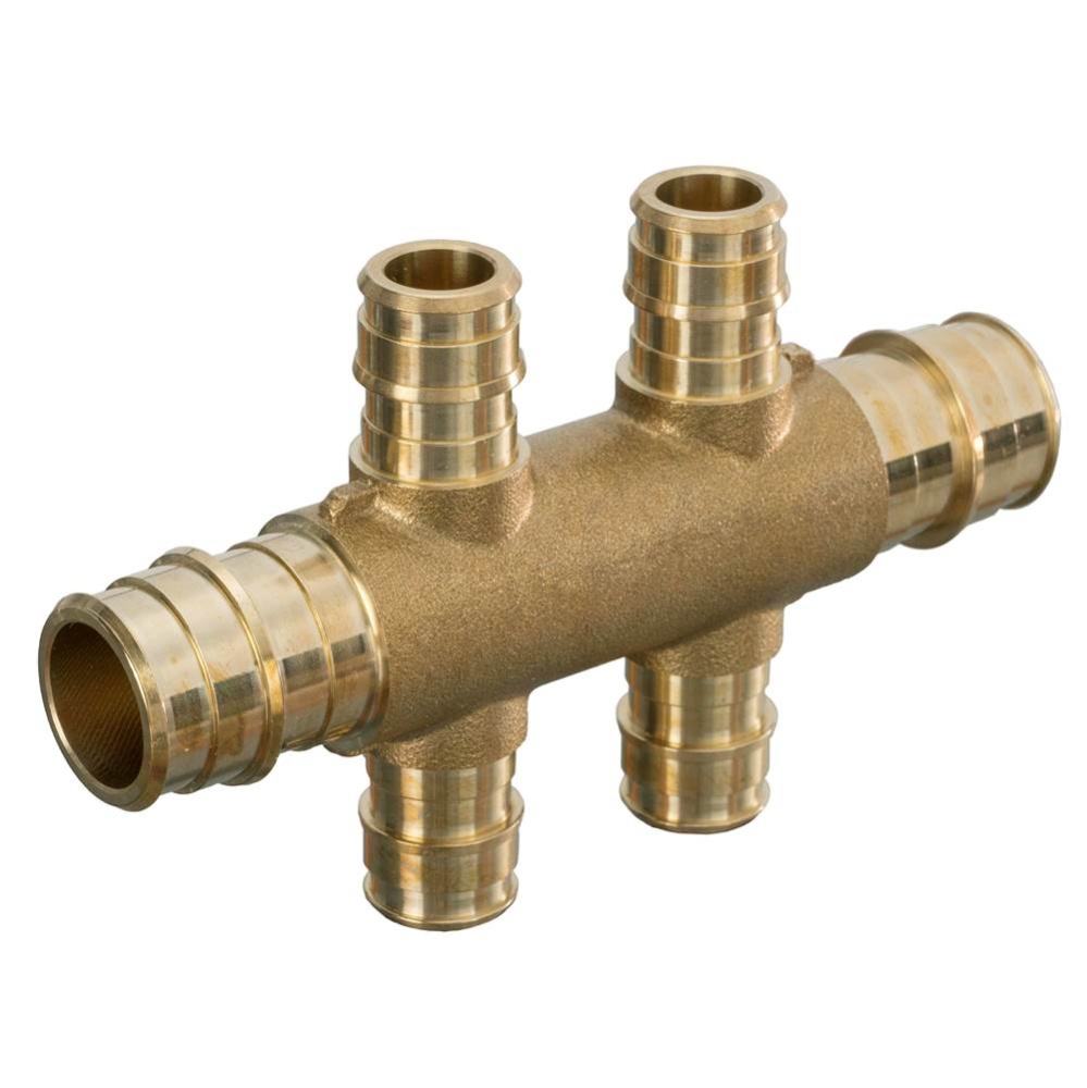 Multiport Tee 1/2 F1960 4 Port 3/4 F1960 x 3/4 F1960 H Pattern-1/bg