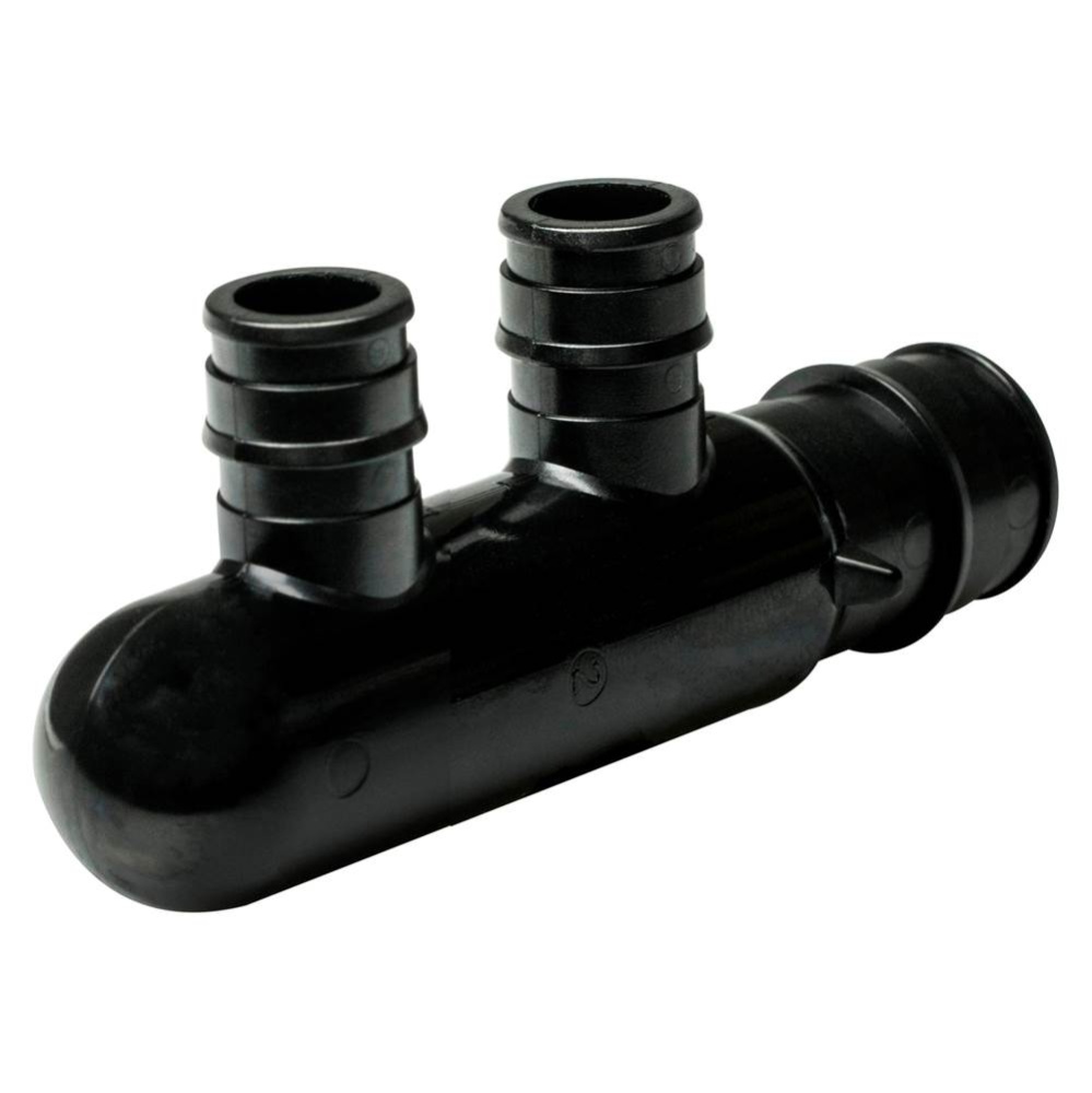 F1960 3/4 Inlet W/2) 1/2 Outlet Plastic Multiport Tee