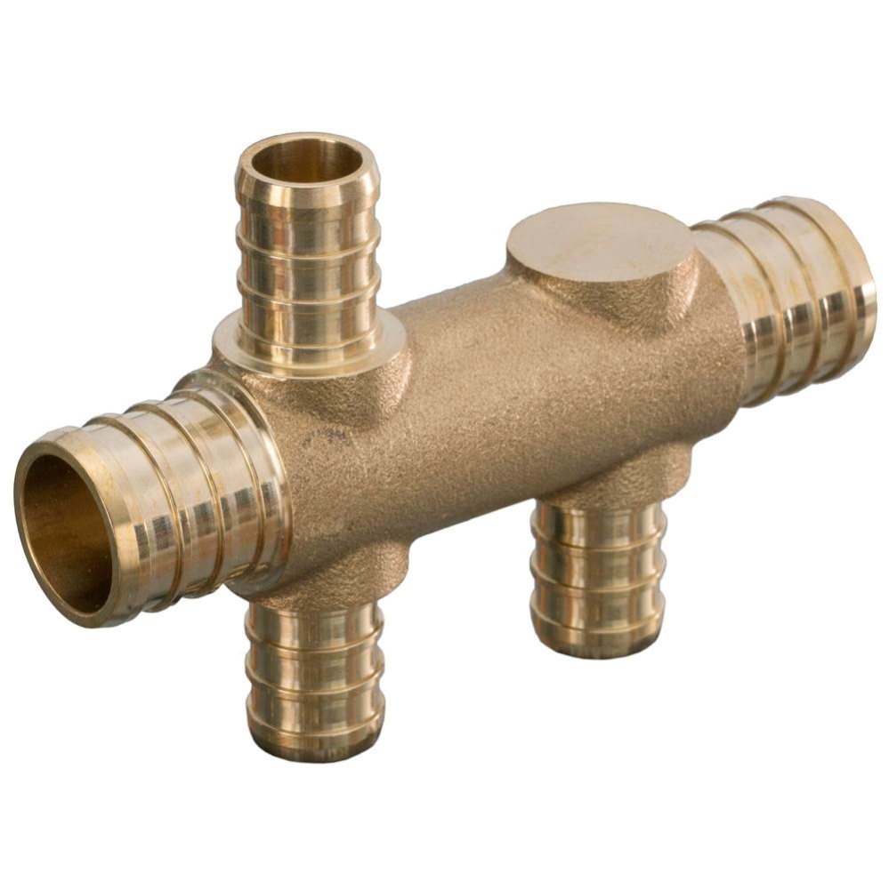 Multiport Tee 1/2 Pex 3 Port 3/4 Pex x 3/4 Pex H Pattern 1/bg