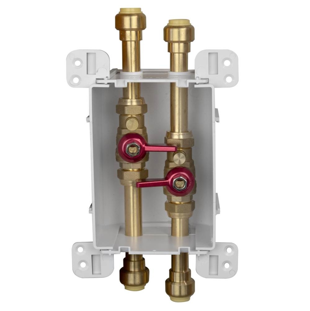 Servicebox (green) 2 Valve W/drains 1/2 Pdq(cts) x 1/2 Pdq(cts)