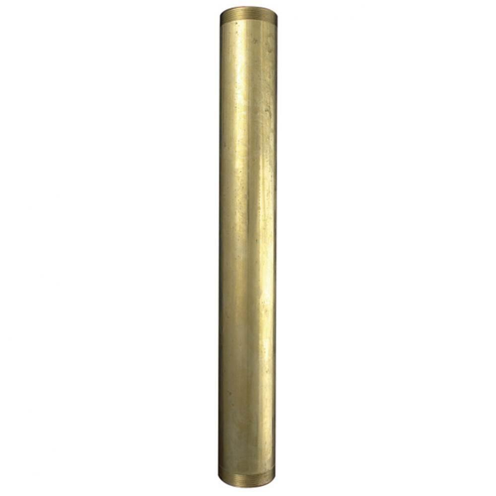 Threaded Both Ends Tube 1-1/2 x 12 Rough Brass 20ga
