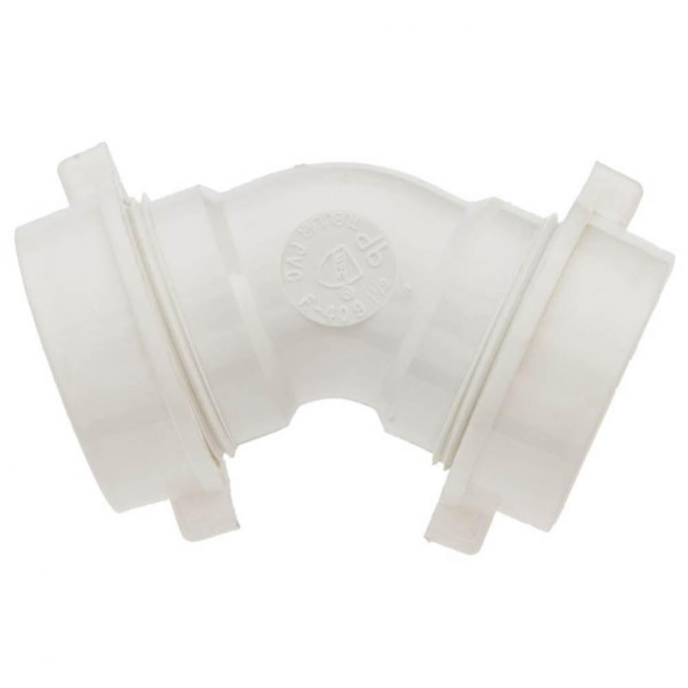 45 Elbow White Slip Joint 1-1/2 1/Bg