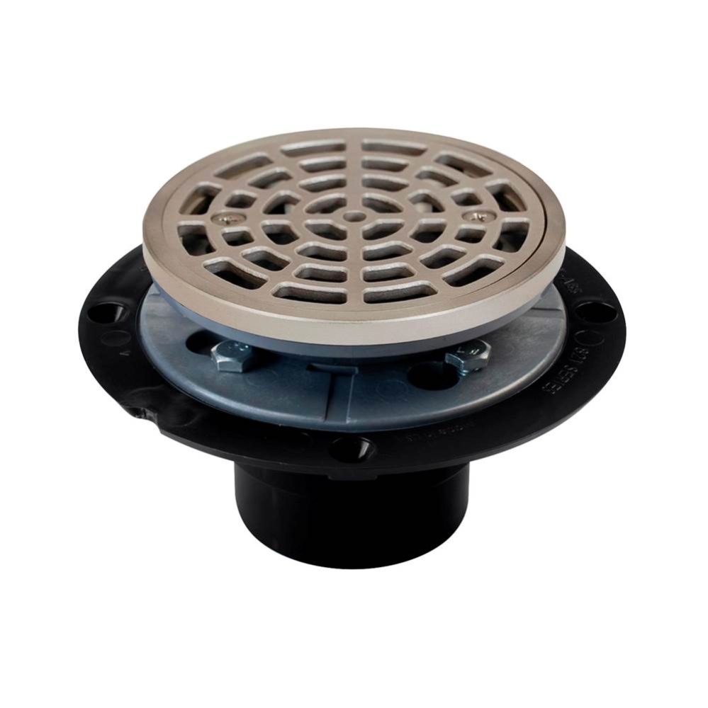 Drain Shwr Pan Abs Nickel Finish R&s Rnd