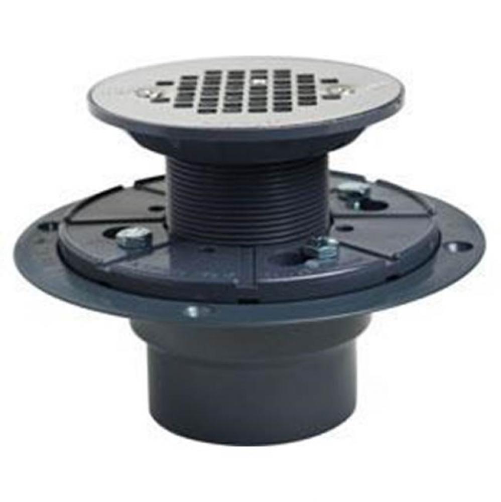 Drain & Plug Shwr Pan Pvc Ob R&s Sq