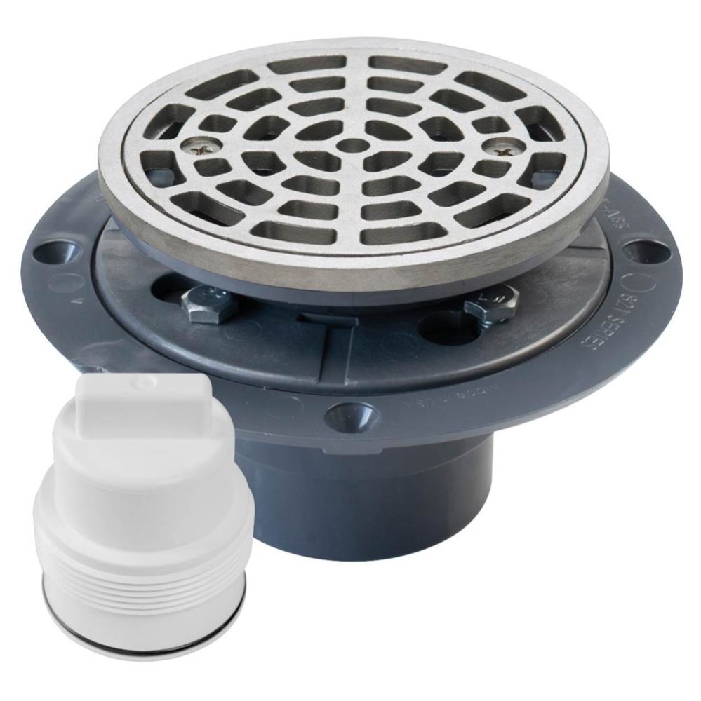 Drain & Plug Swhr Pan Pvc Ss R&s Rd