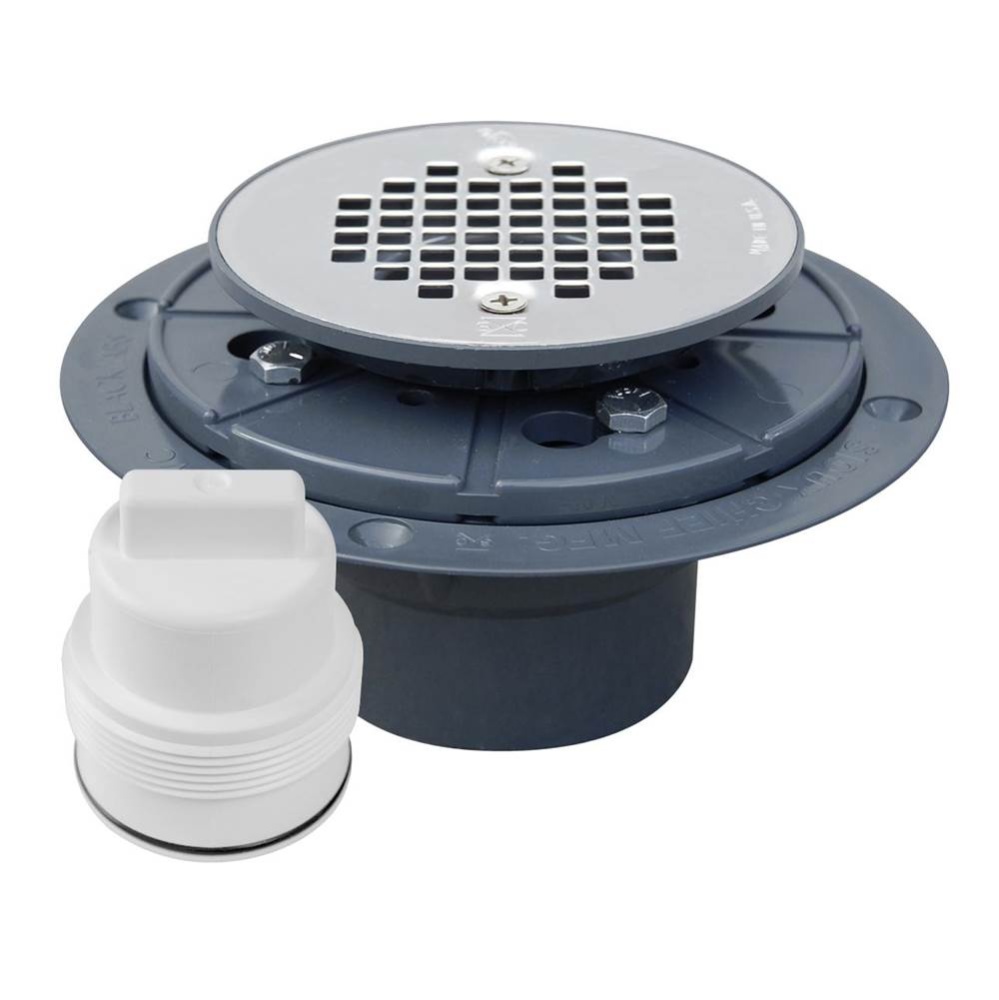 Drain & Plug Shwr Pan Pvc Ss Sc Pr